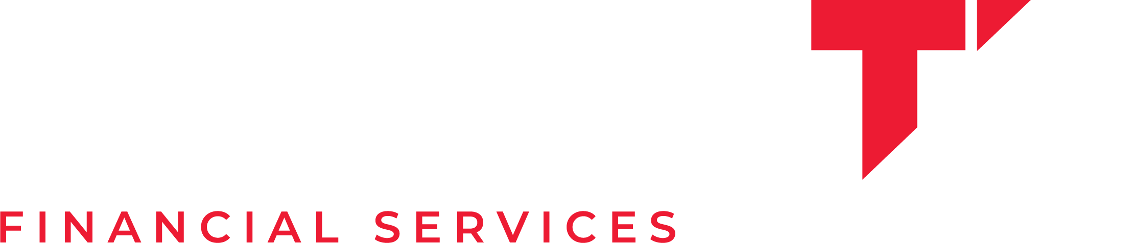 Elevate Financial Services logo in white capitals with a red accented T