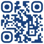 Dark blue QR code