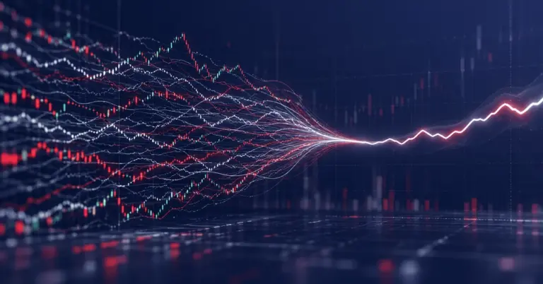 ETFs explained: many individual price lines converging into one index line